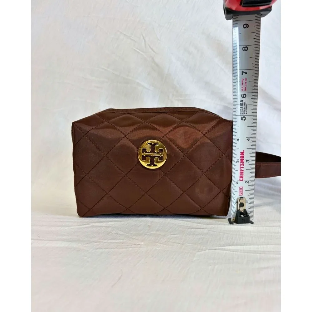 Tory Burch & Simply Vera Wang Cosmetic Case + Wristlet Set - Brown/Tan